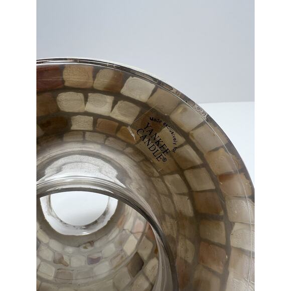 Yankee Candle Mother of Pearl Iridescent Mosaci Tile Candle Shade - Picture 7 of 8